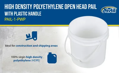 Vestil PAIL-1-PWP pail feature highlights