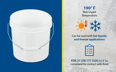 Vestil PAIL-35-PWS pail feature highlights