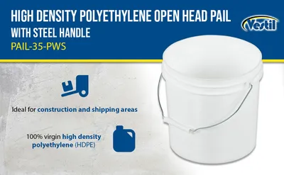 Vestil PAIL-35-PWS pail feature highlights