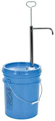 Vestil PAIL-PST piston pail pump shown from an alternate angle