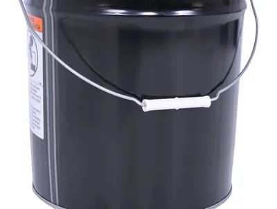 Vestil PAIL-STL-RI pail shown from an alternate angle