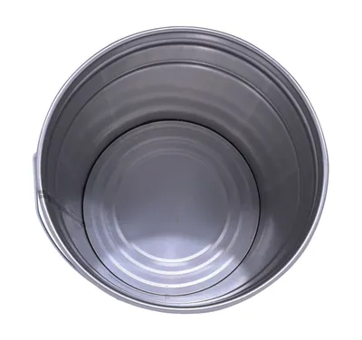 Vestil PAIL-STL-RI pail shown from an alternate angle