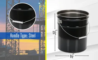 Vestil PAIL-STL-RI pail feature highlights