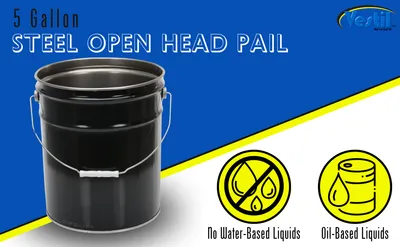Vestil PAIL-STL-RI pail feature highlights