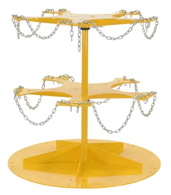 Vestil Steel 5 Gallon Pail Carousel Rack, 10 Pails 350 lbs. Capacity Per Shelf Yellow