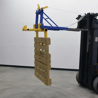 Vestil PAL-D/R pallet dumper retainer shown from an alternate angle