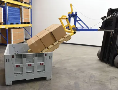 Vestil PAL-D/R pallet dumper retainer shown from an alternate angle