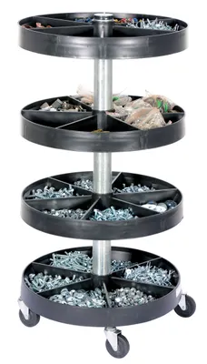 Vestil PBIN-19 portable parts bin shown from an alternate angle