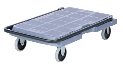 Vestil PC-25 versatile platform trucks with fold down handle shown from an alternate angle