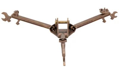 Vestil PDL-800-M-BR multi-purpose overhead drum lifters wrenche shown from an alternate angle
