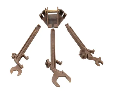 Vestil PDL-800-M-BR multi-purpose overhead drum lifters wrenche shown from an alternate angle