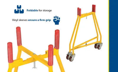 Vestil PDOL-26 ergonomic elevated bucket & pail dolly feature highlights