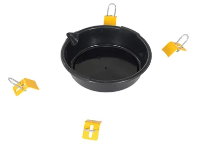 Vestil PDOL-DPAN ergonomic elevated bucket & pail dolly shown from an alternate angle