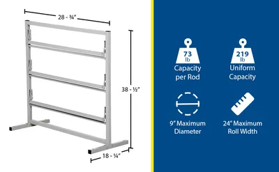 Vestil PDS-3-24 paper dispenser stand feature highlights
