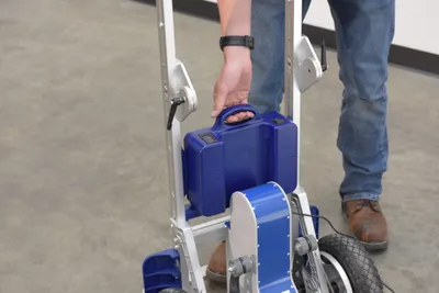 Vestil PDSC-350-62 powered stair climber shown from an alternate angle