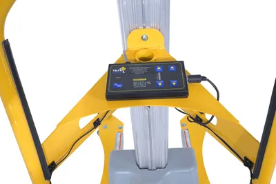 Vestil PEL-100A-D3-SWA material pallet stretch wrap machine shown from an alternate angle