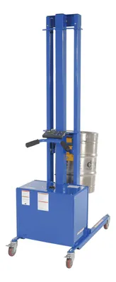 Vestil PEL-400S-72-D3-KEG powered quick lift shown from an alternate angle
