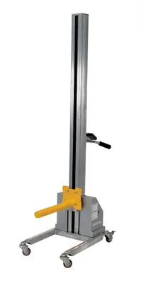 Vestil PEL-SPIN powered quick lift shown from an alternate angle