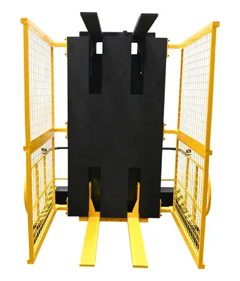 Vestil PI-P-SL-3276-PRSR portable pallet inverter shown from an alternate angle