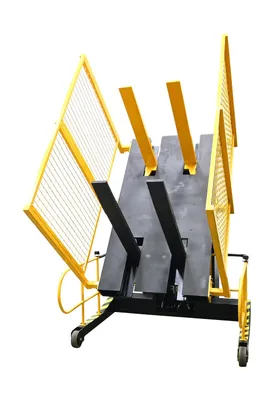 Vestil PI-P-SL-3276-PRSR portable pallet inverter shown from an alternate angle