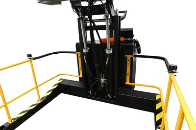 Vestil PI-P-SL-3276-PRSR portable pallet inverter shown from an alternate angle