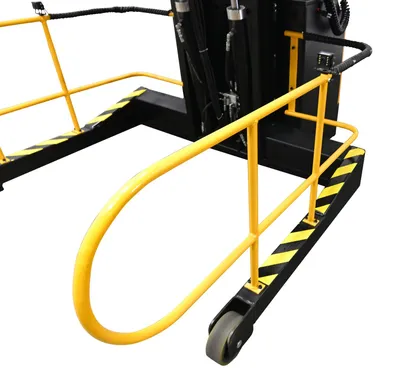 Vestil PI-P-SL-3276-PRSR portable pallet inverter shown from an alternate angle