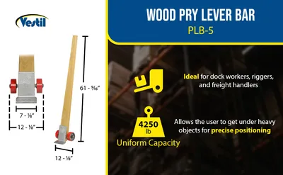 Vestil PLB-5 pry-lever bar feature highlights