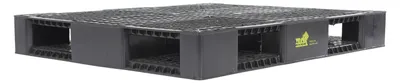 Vestil PLPB-4840 plastic pallets and skid shown from an alternate angle
