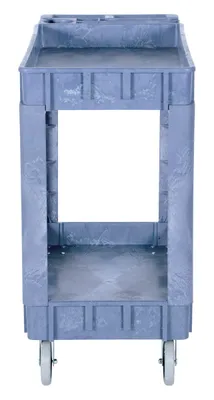 Vestil PLSC-2-1731 plastic utility service cart shown from an alternate angle