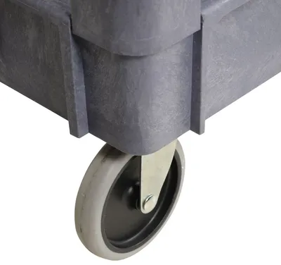 Vestil PLSC-3-2436 plastic utility service cart shown from an alternate angle