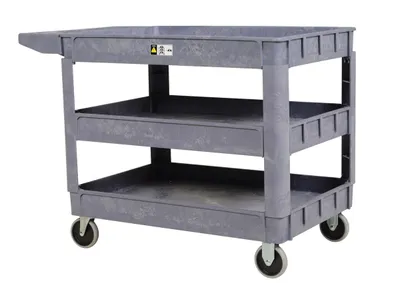 Vestil PLSC-3-2436 plastic utility service cart