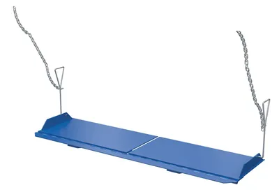 Vestil Factory Installed Steel Split Hinged Bridge 12 In. Length With Runoff Guards And Lifting Chains