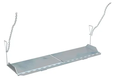 Vestil Factory Installed Aluminum Split Hinged Bridge 18 In. Length With Runoff Guards And Lifting Chains