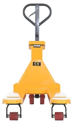 Vestil PM-2048-SCL-LP-E pallet trucks with digital scale shown from an alternate angle