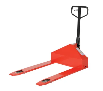 Vestil PM2-3344-SLP super low profile pallet truck shown from an alternate angle