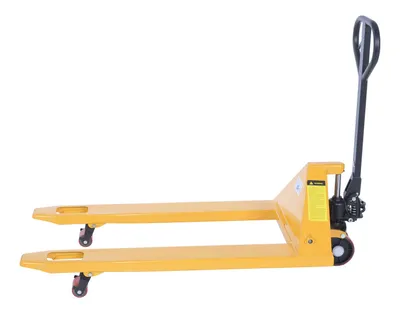 Vestil PM4-2748-E economy hand pallet truck shown from an alternate angle