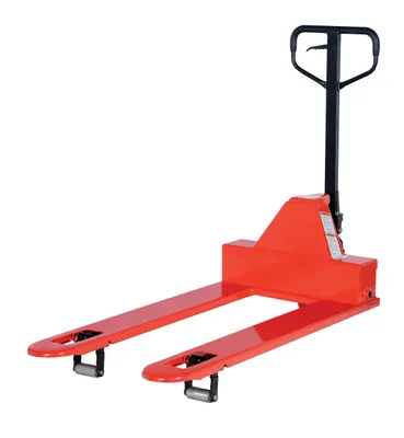 Vestil PM4-2748-LP low profile pallet truck shown from an alternate angle