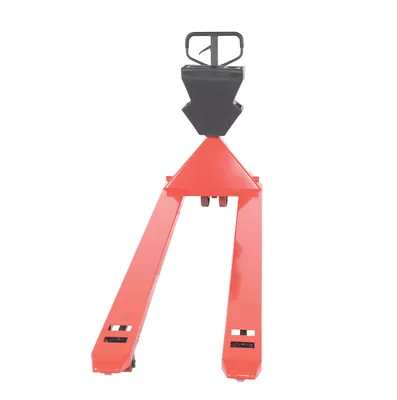 Vestil PM4-2796-UP-002 pallet trucks with p-caddy shown from an alternate angle