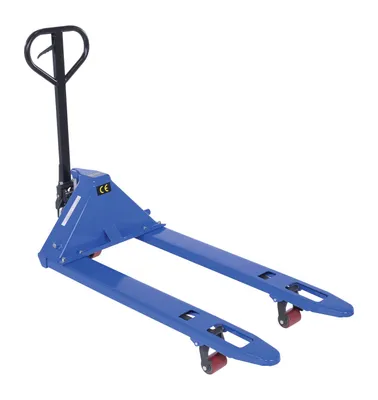 Vestil PM4-ADJ-2127-48 pallet truck with adjustable fork shown from an alternate angle