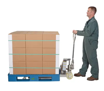 Vestil PM5-2048-SS specialized pallet truck shown from an alternate angle