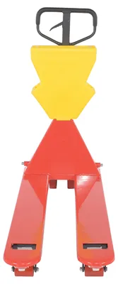 Vestil PM5-2048-UP-001 pallet trucks with p-caddy shown from an alternate angle