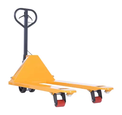 Vestil PM5-2748-HB pallet trucks with hand brake shown from an alternate angle