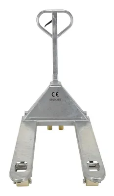 Vestil PM5-2748-S-G specialized pallet truck shown from an alternate angle