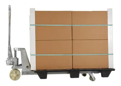 Vestil PM5-2748-S-G specialized pallet truck shown from an alternate angle