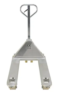 Vestil PM5-2748-S-Z specialized pallet truck shown from an alternate angle