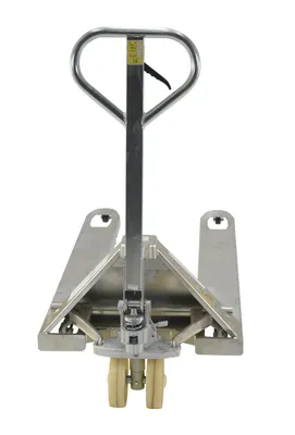 Vestil PM5-2748-S-Z specialized pallet truck shown from an alternate angle
