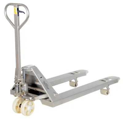Vestil PM5-2748-SFF specialized pallet truck shown from an alternate angle