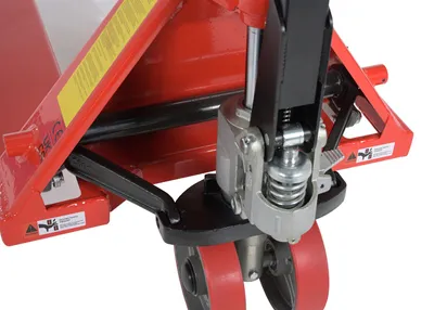 Vestil PM5-PGL-2748 manual pallet truck (pegasolift) shown from an alternate angle