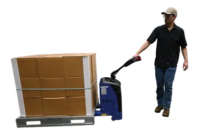 Vestil PMC-EPT-2045 electric pallet truck shown from an alternate angle
