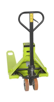 Vestil PMC-PM5-2748-SCL pallet truck with digital scale (pramac) shown from an alternate angle